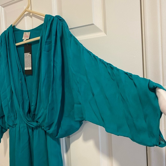 Parker Turquoise 100% Silk XS Dress NWT See Description / Photos - Picture 8 of 16